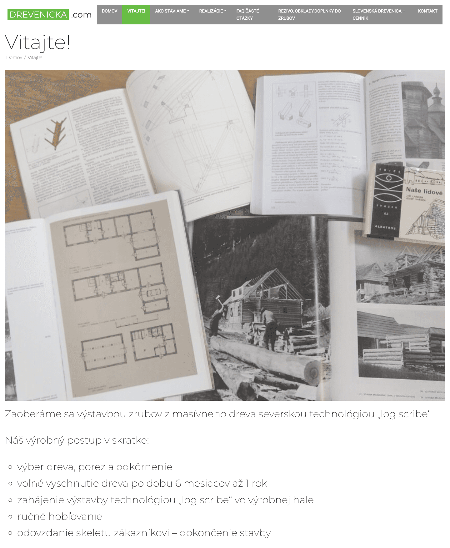 Drevenička UI detail
