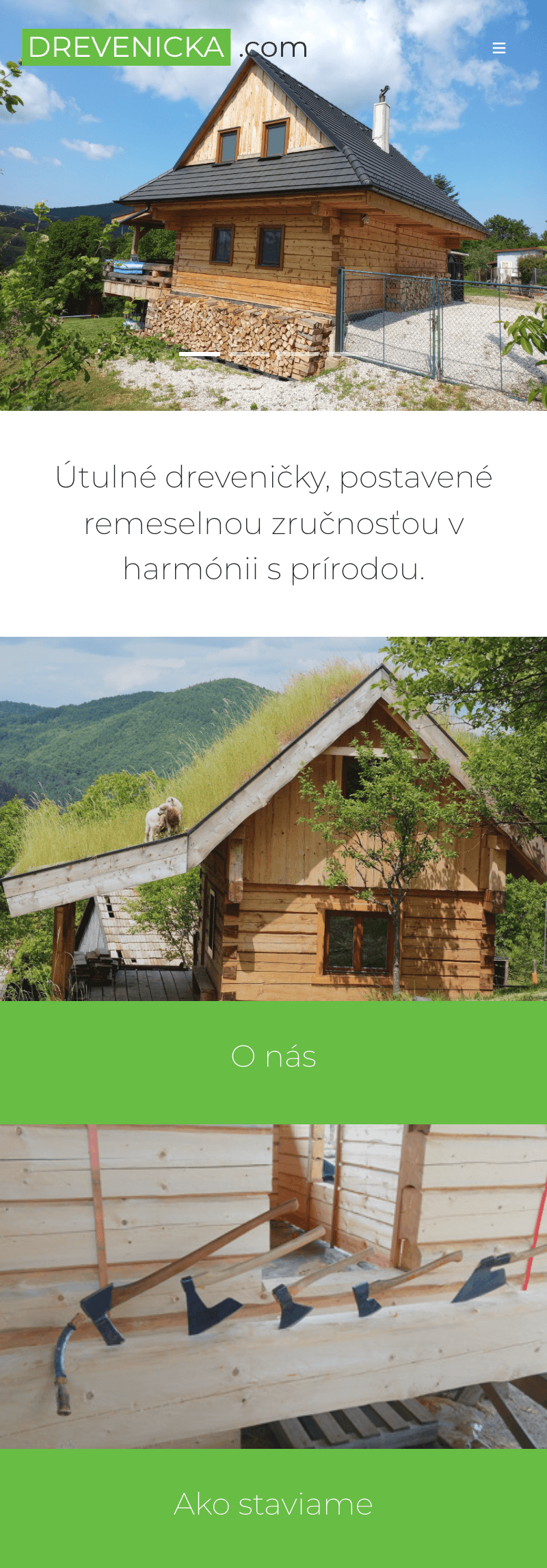 Drevenička mobile showcase