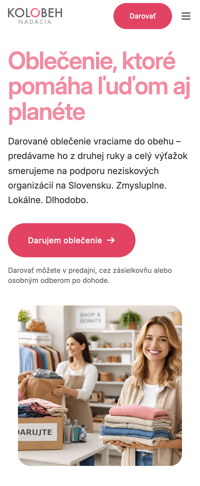 Nadácia Kolobeh mobile showcase